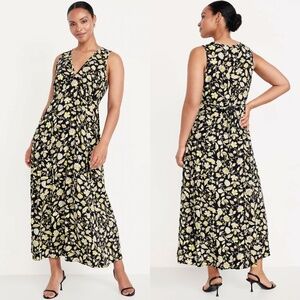 Old Navy Women's M All-over Floral Print Fit & Flare Babydoll Maxi Dress